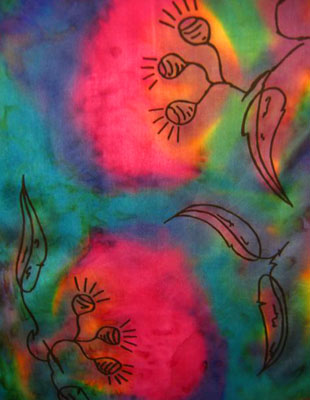 Pure Silk Shawls with Australian Flowering Gum designs