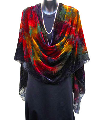 Devore Velvet Shawls in brilliant colours