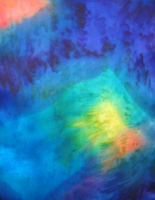 Long Silk Scarves painted in brilliant opal colours