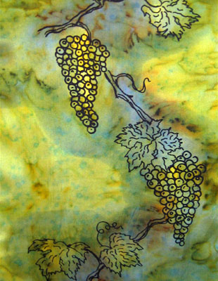 Long Silk Scarves painted over Vineyard Art designs