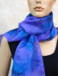 Long Silk Scarves featuring Blue Water Dreaming Aboriginal designs