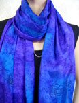 Silk Shawls featuring Blue Water Dreaming Aboriginal designs