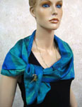 Square Silk Scarves featuring Blue Water Dreaming Aboriginal designs