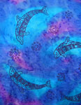 Square Silk Scarves featuring Blue Water Dreaming Aboriginal designs