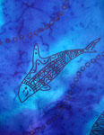 Square Silk Scarves featuring Blue Water Dreaming Aboriginal designs