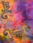 Long Silk Scarves featuring Inland Aboriginal designs