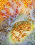 Long Silk Scarves featuring Inland Aboriginal designs
