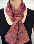 Long Silk Scarves featuring Inland Aboriginal designs