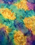 Square Silk Scarves featuring Inland Aboriginal designs