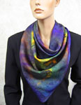 Square Silk Scarves featuring Inland Aboriginal designs