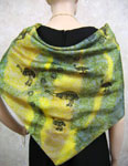 Square Silk Scarves featuring Inland Aboriginal designs