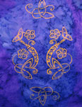 Square Silk Scarves featuring Celtic art designs