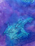 Long Silk Scarves featuring Dolphin designs
