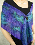 Pure Silk Long gum leaf scarves