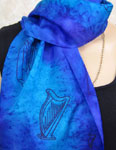 Long Silk Scarves featuring Harp designs