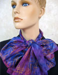 Long Silk Scarves featuring warp and weft designs