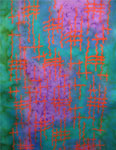 Long Silk Scarves featuring warp and weft designs