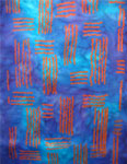 Long Silk Scarves featuring warp and weft designs