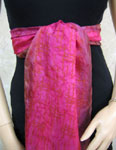 Long Silk Scarves featuring warp and weft designs