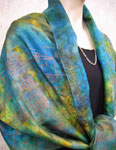 Silk Shawls featuring warp and weft designs
