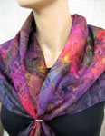 Square Silk Scarves featuring warp and weft designs