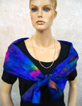 Silk Opal painted Long Scarves