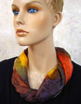 Silk Opal painted Long Scarves