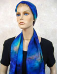Silk Opal painted Long Scarves