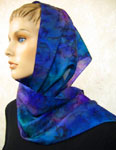 Silk Opal painted Long Scarves
