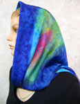 Silk Opal painted Square Scarves