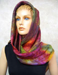 Silk Opal painted Square Scarves