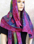 Long Silk Shawls featuring Vineyard Art designs