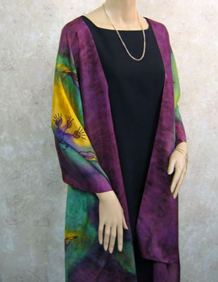 Pure Silk Shawls with Australian Flowering Gum designs