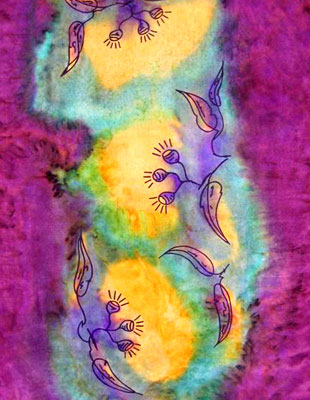 Pure Silk Shawls with Australian Flowering Gum designs