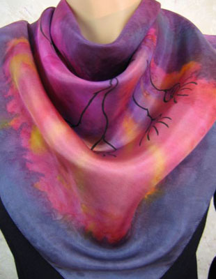 Pure Silk Scarves with Australian Flowering Gum designs