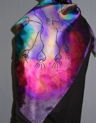 Pure Silk Scarves with Australian Flowering Gum designs
