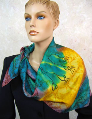 Pure Silk Scarves with Australian Flowering Gum designs