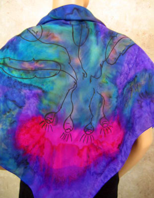 Pure Silk Scarves with Australian Flowering Gum designs