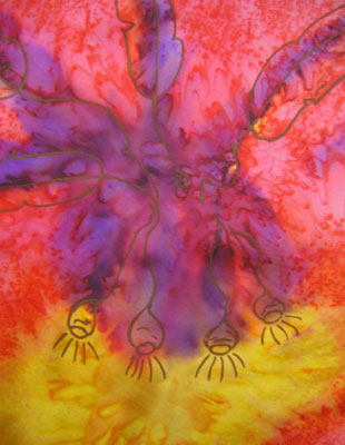 Pure Silk Scarves with Australian Flowering Gum designs