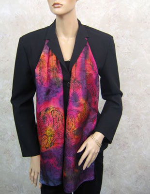 Long Silk Scarves painted over Australian Kangaroo designs