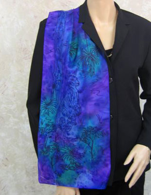 Long Silk Scarves painted over Australian Kangaroo designs