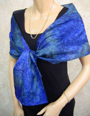 Long Silk Scarves painted over Australian Koala designs