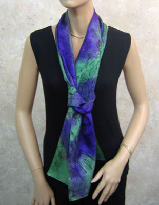 Long Silk Scarves painted over Australian Koala designs