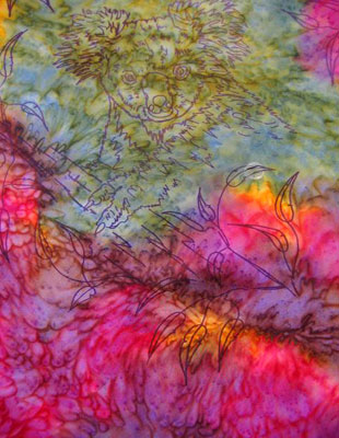 Square Silk Scarves painted over Australian Koala designs