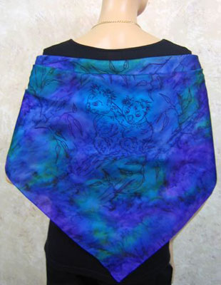 Square Silk Scarves painted over Australian Koala designs