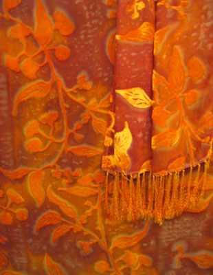 Devore Velvet Fringed Ruana