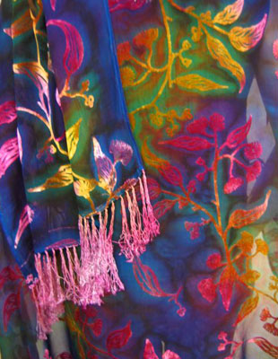 Devore Velvet Fringed Ruana