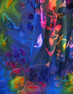 Devore Velvet Fringed Ruana