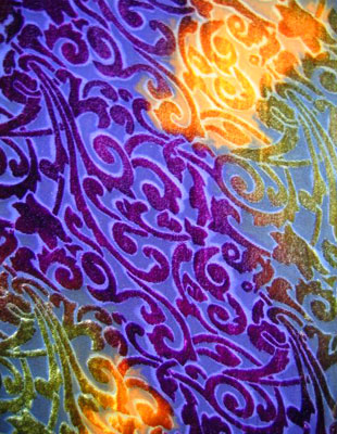 Devore Velvet Scarves in brilliant colours
