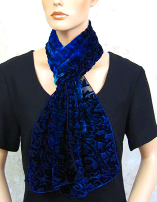 Devore Velvet Scarves in brilliant colours